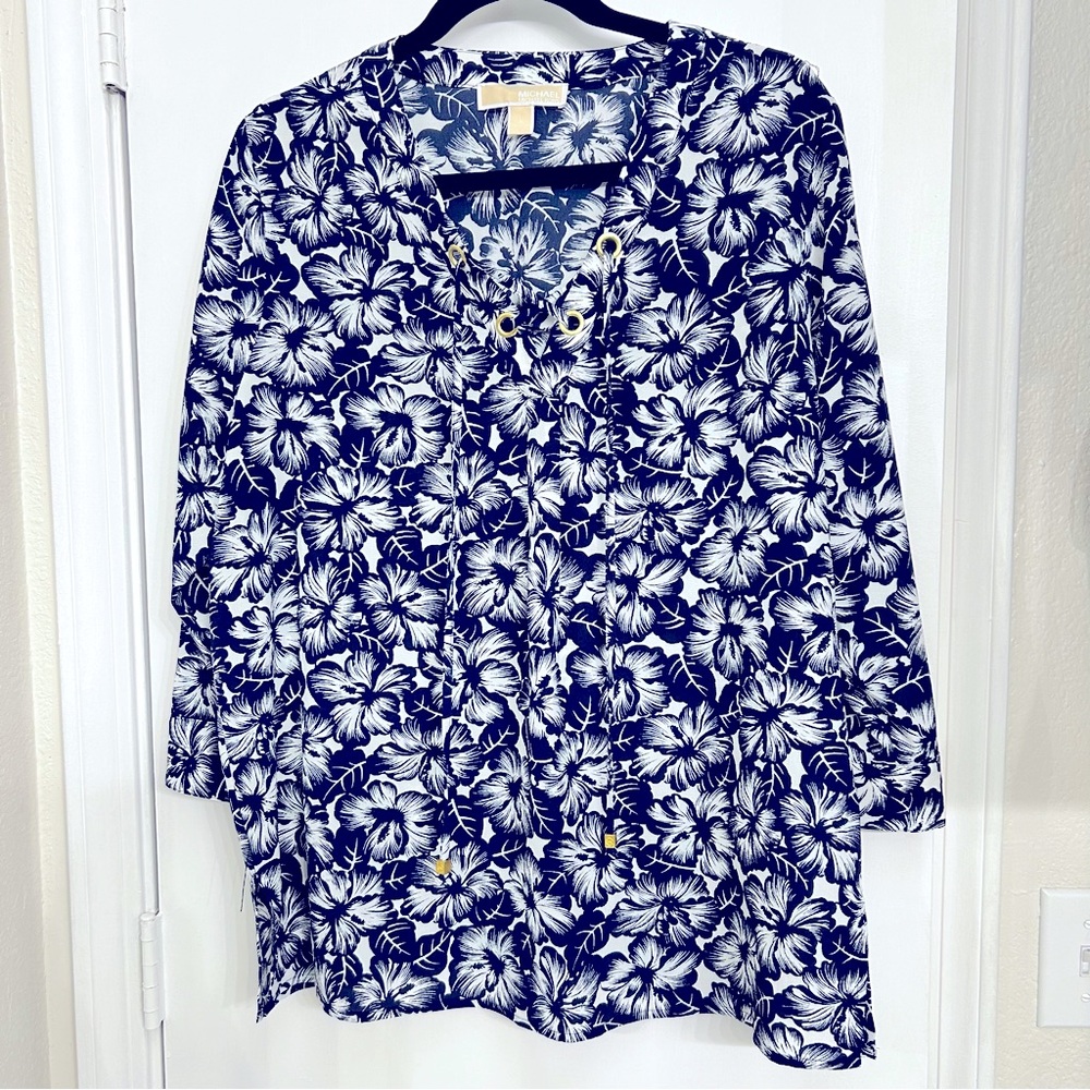 Michael Kors Blouse- Hibiscus